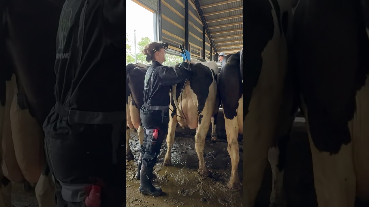 🐄💫 Amazing Farm Secrets: How This Girl Tests Cows for Pregnancy on a Real USA Farm