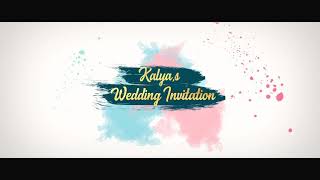 Ink splatter wedding invitation