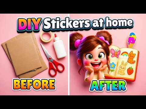 Learn how to make stickers at home step by step - YouTube