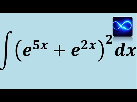 72. Integral de un binomio al cuadrado de funciones exponenciales