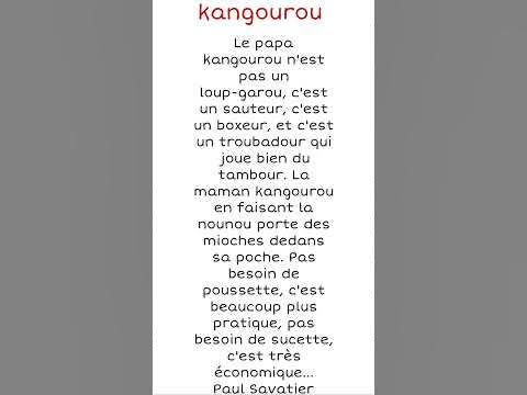 Le papa kangourou poésie
