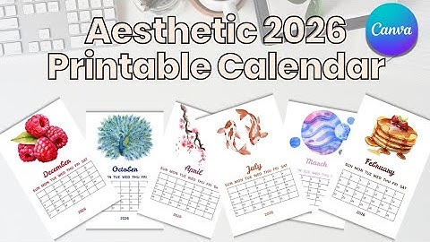 How to Make a Gorgeous Calendar 2026 in Canva 📆 | Easy and Fun Canva Design Tutorial #canvatutorial