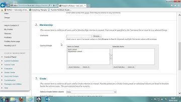 Adaptive Release in Blackboard