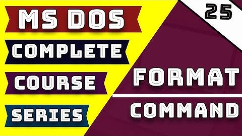Format Command Using to Ms Dos Complete Course Lecture in Part-25