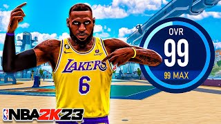 99 OVERALL LEBRON JAMES BUILD TAKES OVER THE NBA 2K23 PARK...