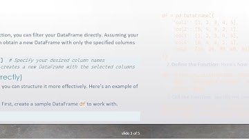 Filtering a Pandas DataFrame: How to Select Columns with Ease