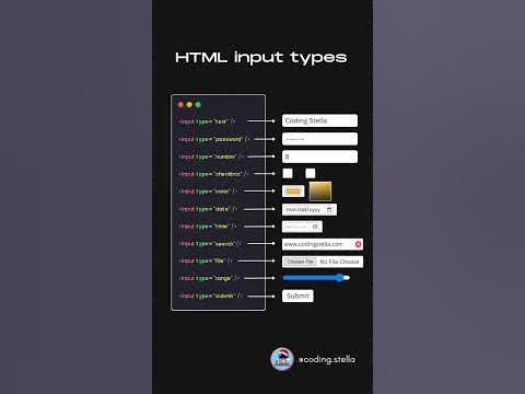 HTML Input Types - YouTube