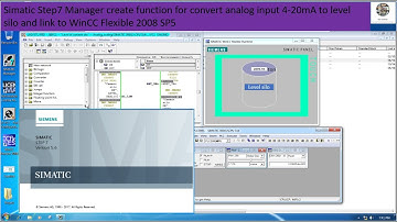 S7-300 tutorial using analog input scaling of level radar(4-20mA) convert to level silo (tons)
