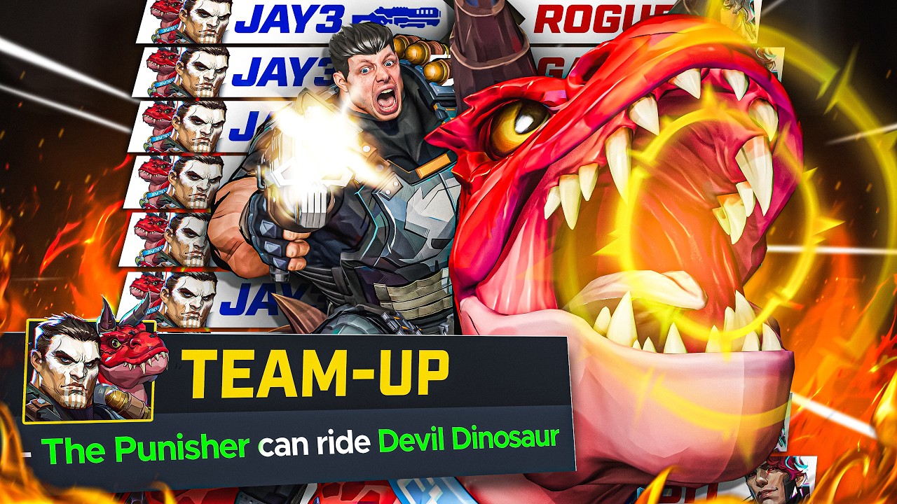 The Dino Punisher Team-Up Is Too Funny in Marvel Rivals 🤣
