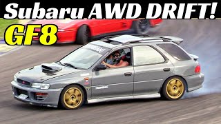 Subaru Impreza GF8 WRX STi AWD (4wd) Drifting & Powerslide! - 330Hp 2.0-Litre Turbo Engine - 壮観な