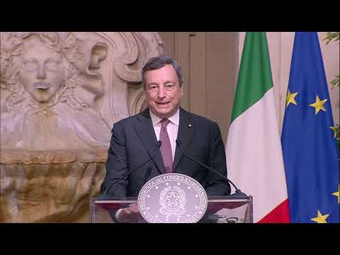 Dichiarazioni alla stampa Draghi - Dabaiba (traduzione simultanea)