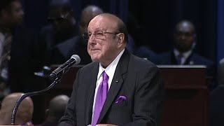 Clive Davis shares memories of Aretha Franklin at her funeral