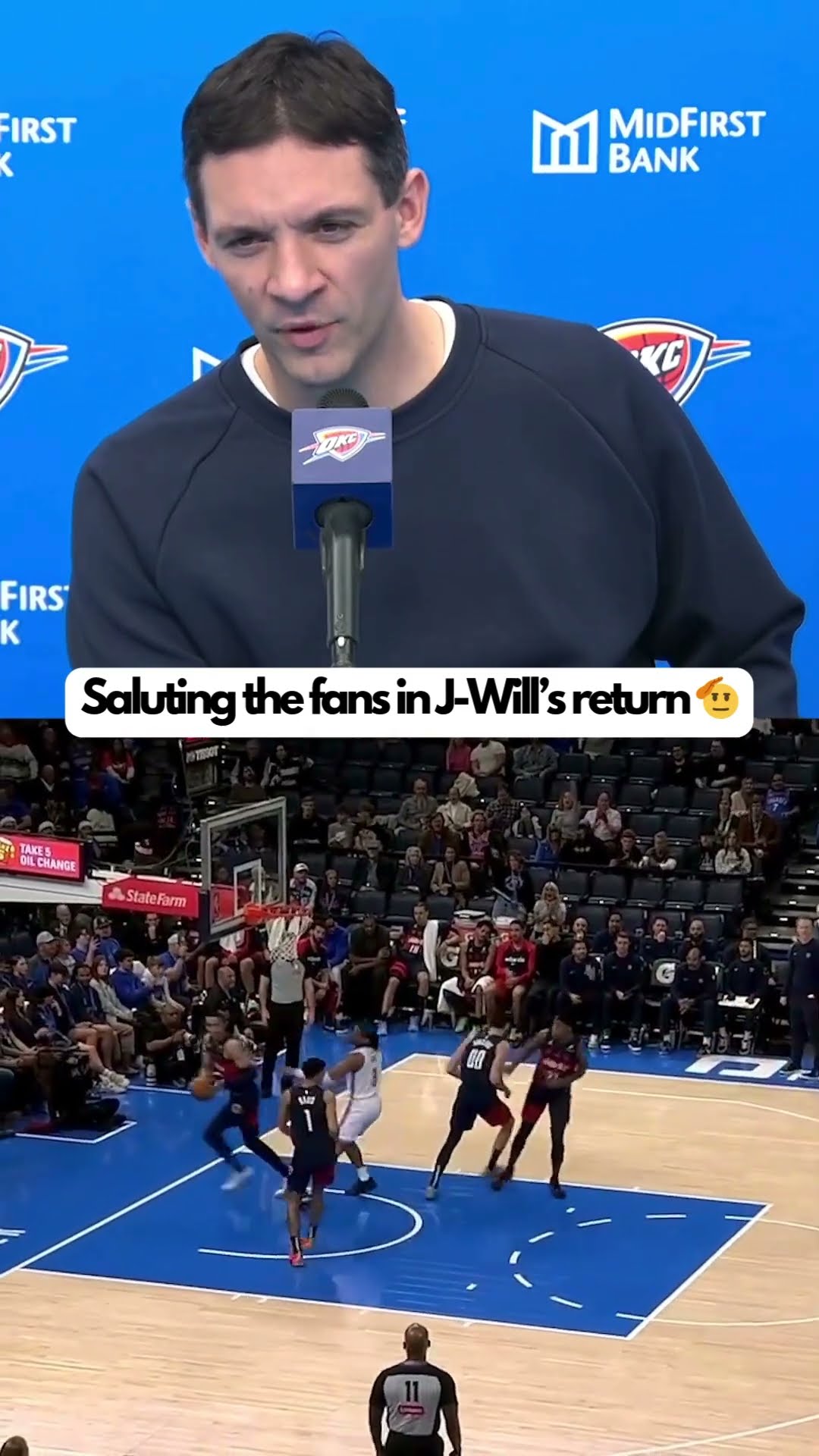 Jaylin Williams welcomed in his return ?