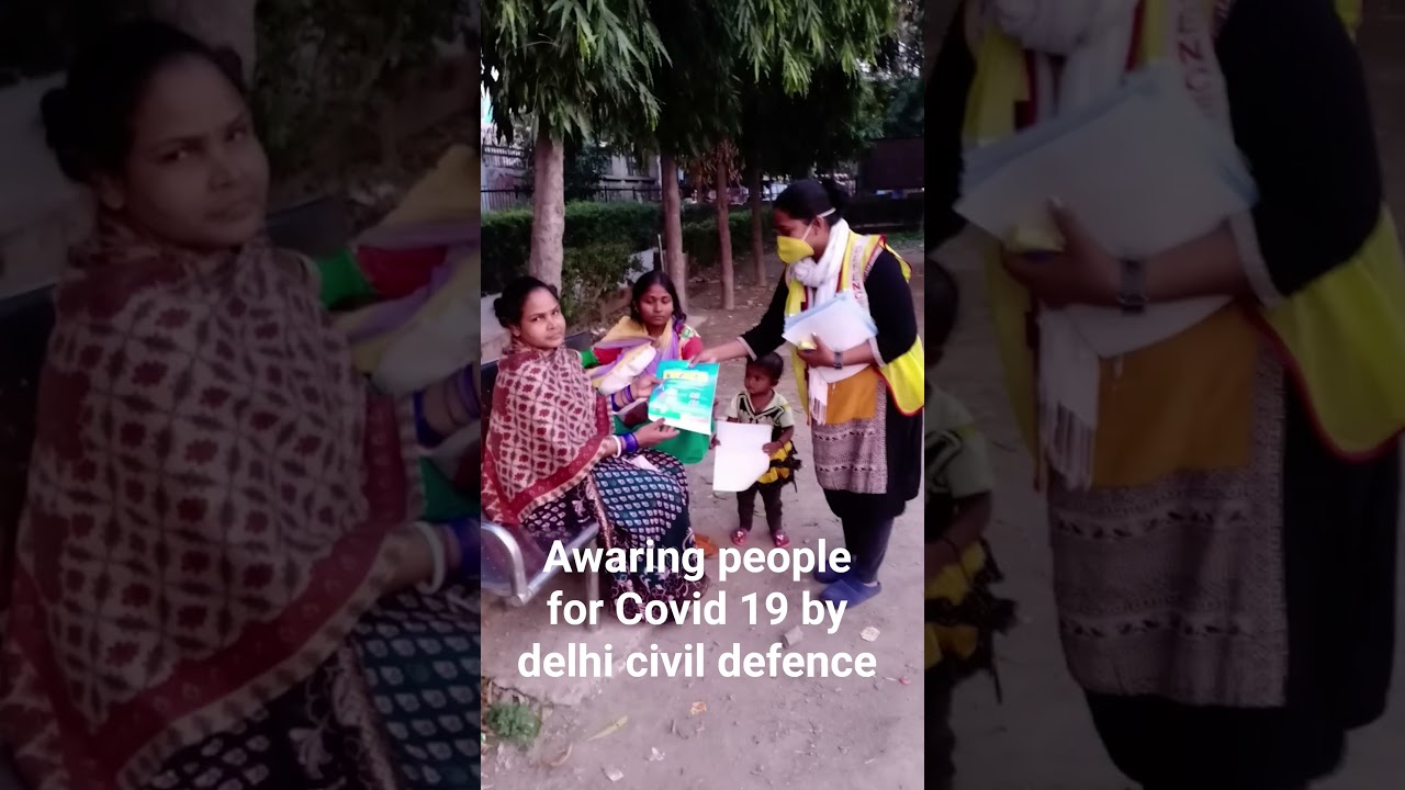 very hardworking volunteers from Delhi civil defence 