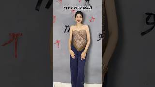 STYLE SCARF AS STYLISH TOP#shorts #youtubeshorts #ytshort #hacks #fashion #scarf #stylingtips