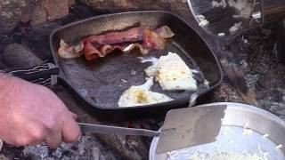 Camp Cookery: Bacon, Eggs, Buttered Rice, and Coffee