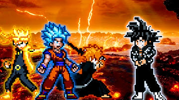 Goku SSGSS Team Shonen (New) VS Dripstinct Goku in Jump Force Mugen