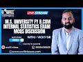 FY BCOM STATISTICS EXAM MCQ DISCUSSION