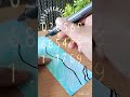 Aesthetic blue+ black Boho Art Bookmark 💙🖤 Minimal Abstract #bookmark #bohoart #diy