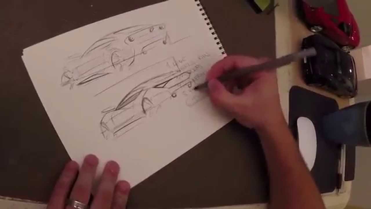 Easy Car Sketching 6 Steps