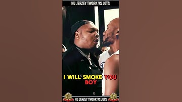 RAP BATTLE goes LEFT!!! NU JERZEY TWORK goes CRAZY after battler TOUCHES HIS CHAIN! #hiphop #fight