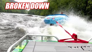 A BAD Situation Turns Worse... Stranded in Tennessee River Rapids With a Broken Jet Boat!!!