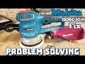 Problem solving and fixing a Makita BO6030 Velcro sander that's running too slow.