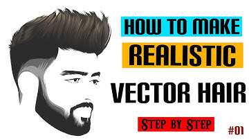 How To Make Realistic Vector Hairs  |  Step by Step  |  #01 |  Dev EditZ