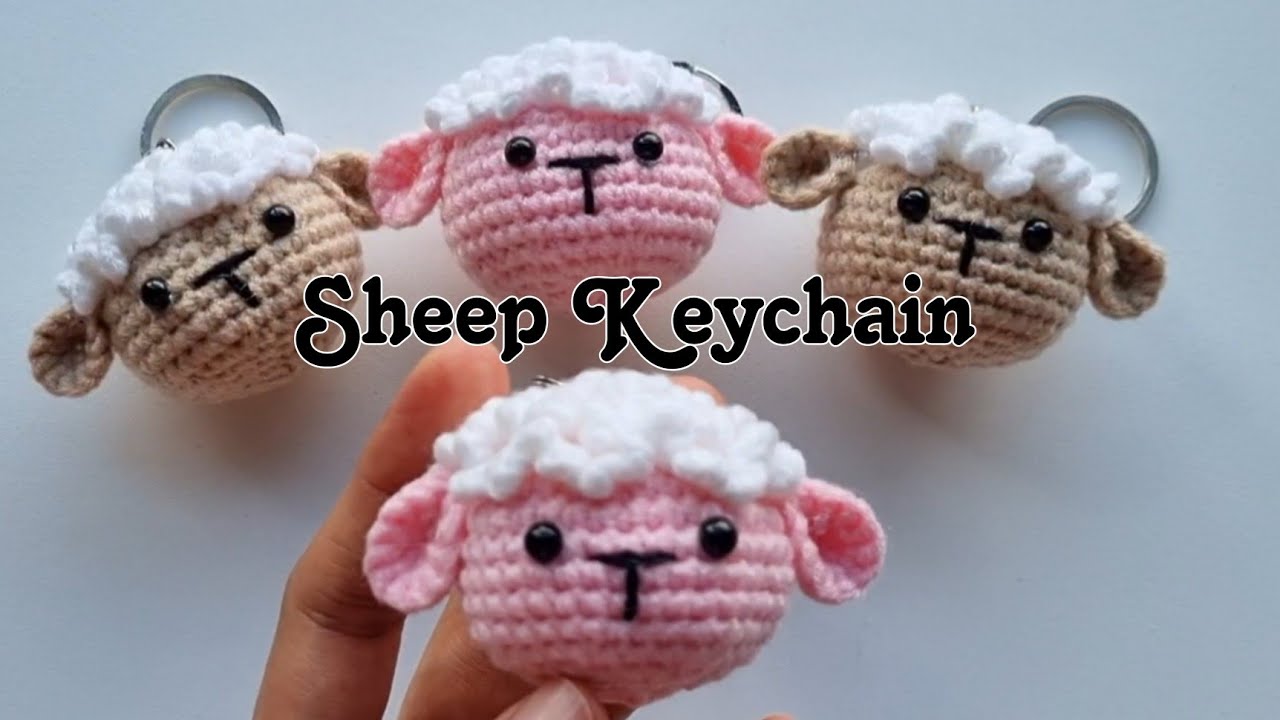Sheep Keychain သိုးအရုပ်ခေါင်း သော့ချိတ်ထိုးနည်း