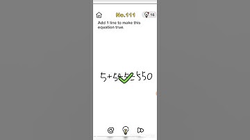 Brain out game play level 111 Add 1 line to make this equation true.