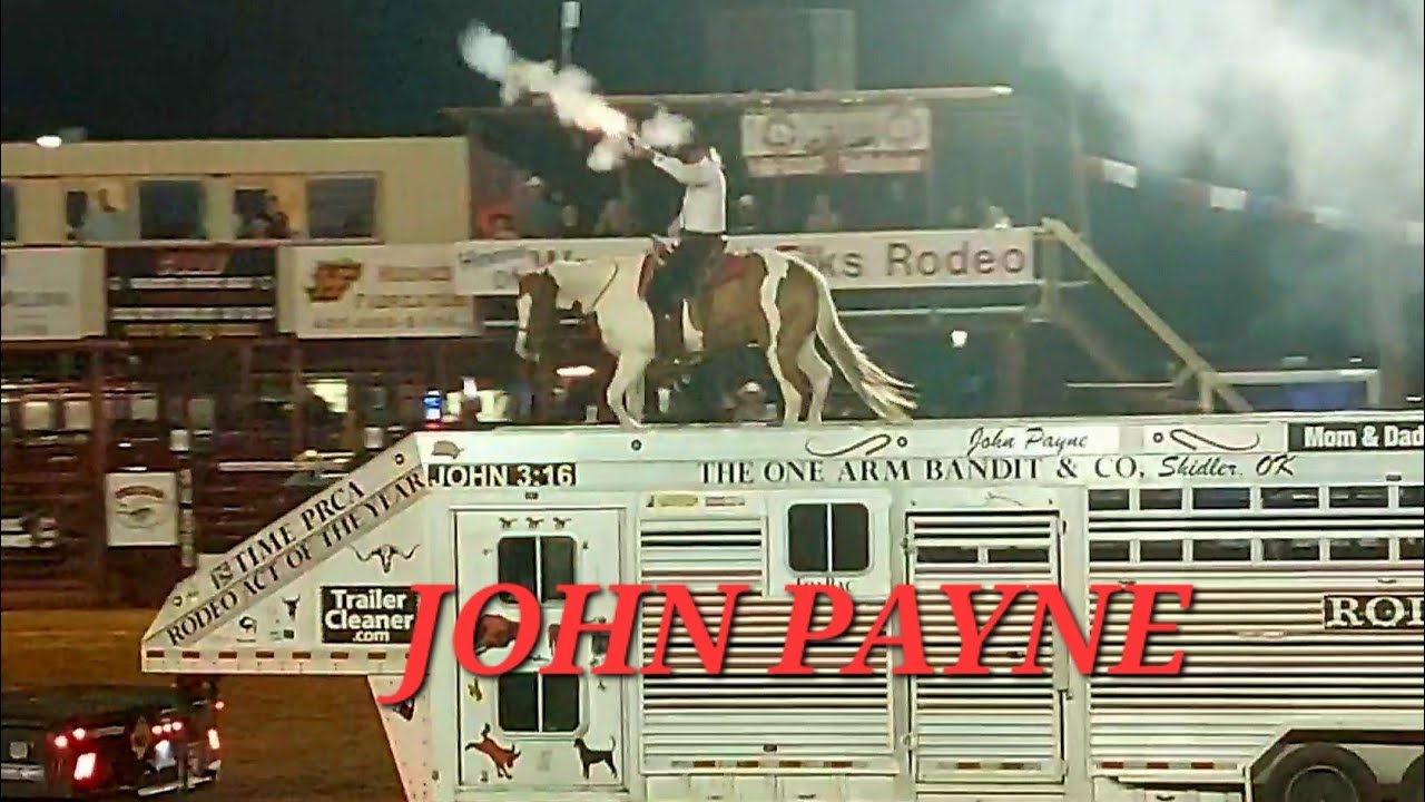 Horse Stunts John Payne The One Arm Bandit Woodward Oklahoma ‐ Rodeo YouTube