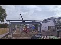 Super fast steel frame assembly time lapse for a house