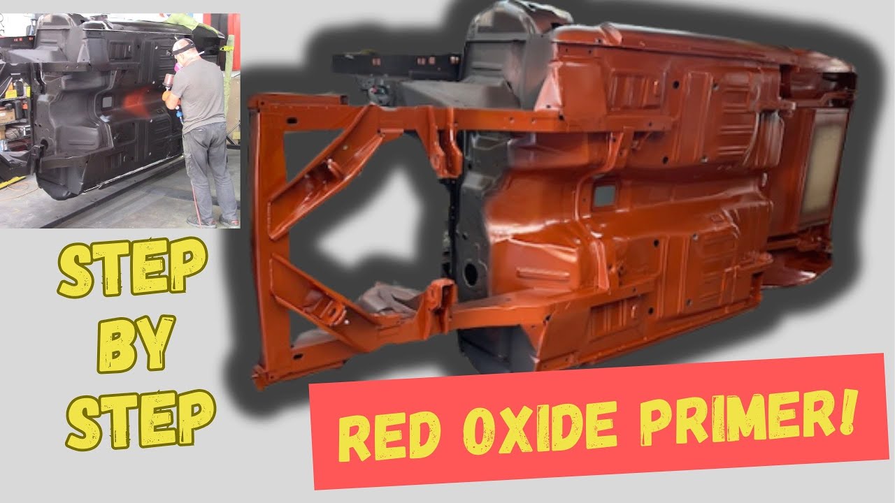 Подготовка и распыление красной оксидной грунтовки и герметика на 69 Mach 1. Скользящая часть 40.