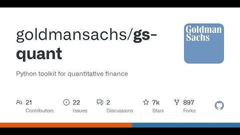 GitHub - goldmansachs/gs-quant: Python toolkit for quantitative finance