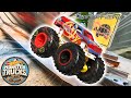 Hot Wheels Monster Trucks Compete in Downhill Challenges! 💥 - Monster Truck Videos for Kids