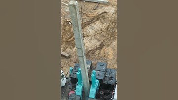 Giant construction machines at work