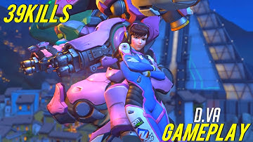 Overwatch - DVa Gameplay [39kills/One round]
