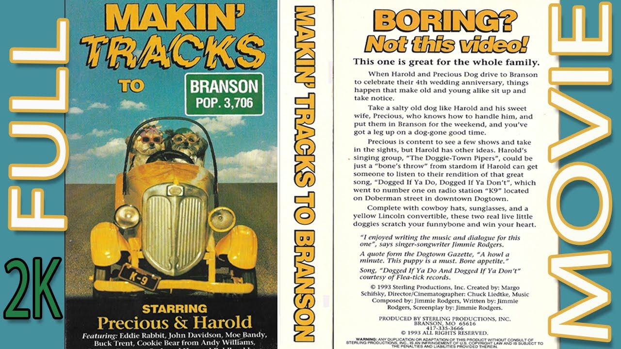 Makin' Tracks to Branson (1993) Starring Precious & Harold 2K 60fps VHS