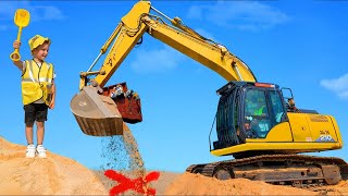 Excavator finds a Chest full of Toy Vehicles for Kids screenshot 5