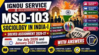 IGNOU MSO-3 Solved Assignment English Medium 2026-27 For July 2026 and January 2027 Sessions