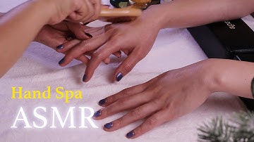 ASMR Hand Spa Manicure with Crackling Candle 🔥 (No Talking) | 네일샵 핸드스파 자석젤 캔들 소리 노토킹