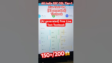 ✅ All India Free Live Test AI generated Testbook 🎯 #ssc #cgl #ssccgl #sscexam #testbook #mocktest