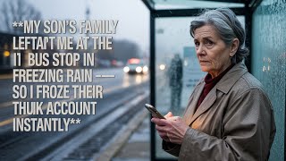 My Son's Family Left Me at the Bus Stop in Freezing Rain — So I Froze Their Bank Account Ins