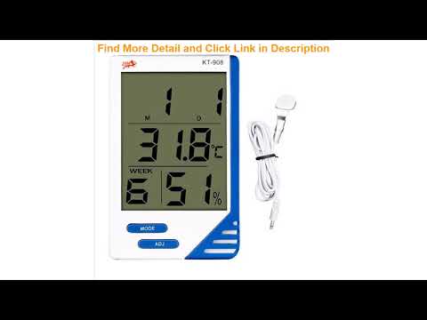 Review KT908 LCD Max-Min Thermometer Hygrometer Digital Indoor Outdoor Digital Thermometer Hygromet