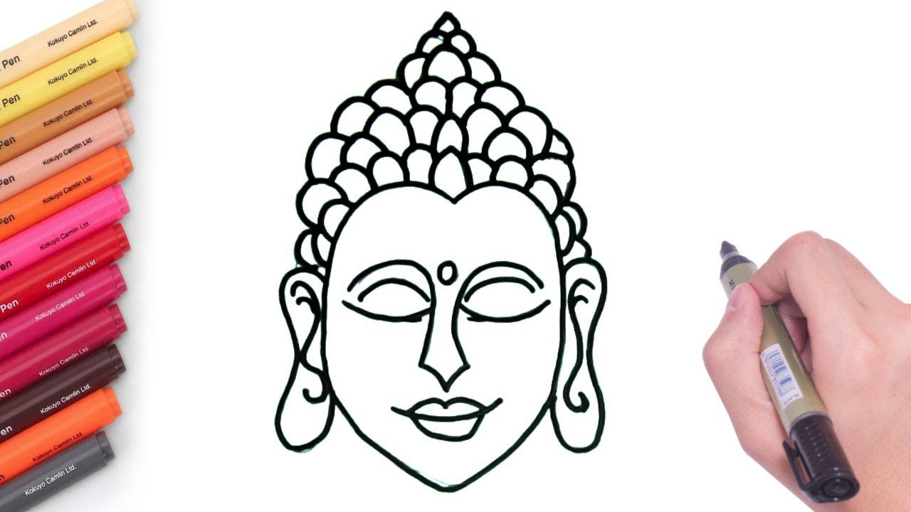 Lord Buddha Drawing for beginners | How to Draw Lord Buddha EASY | Easy ...