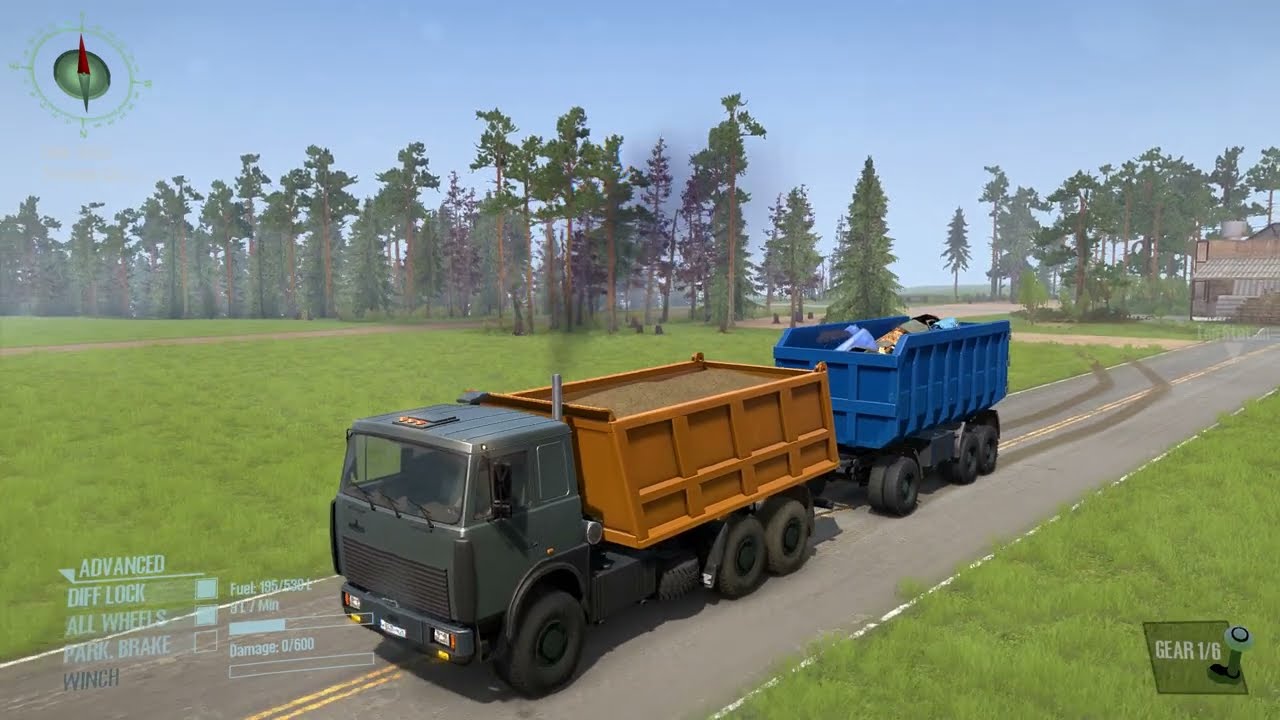 Spintires:  MudRunner Gameplay  - Truck Mod  Off-road Driving and Difficult Climb ep100