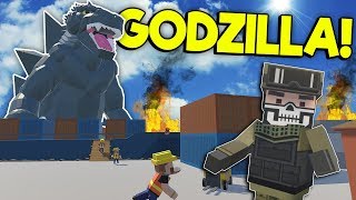 GODZILLA DESTROYS CITY HARBOR!  Tiny Town VR Gameplay  Oculus VR Game