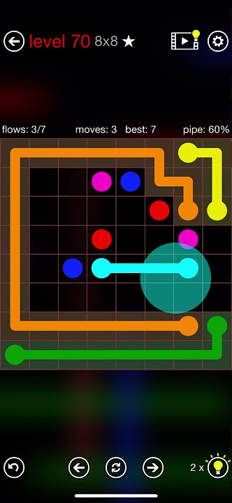 Flow Free - Manias - 8x8 Mania - Level 70