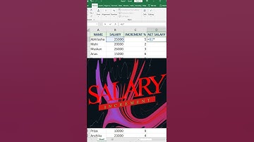 How to calculate salary increment in Ms Excel sheet - #youtubeshorts #exceltech #ytshorts