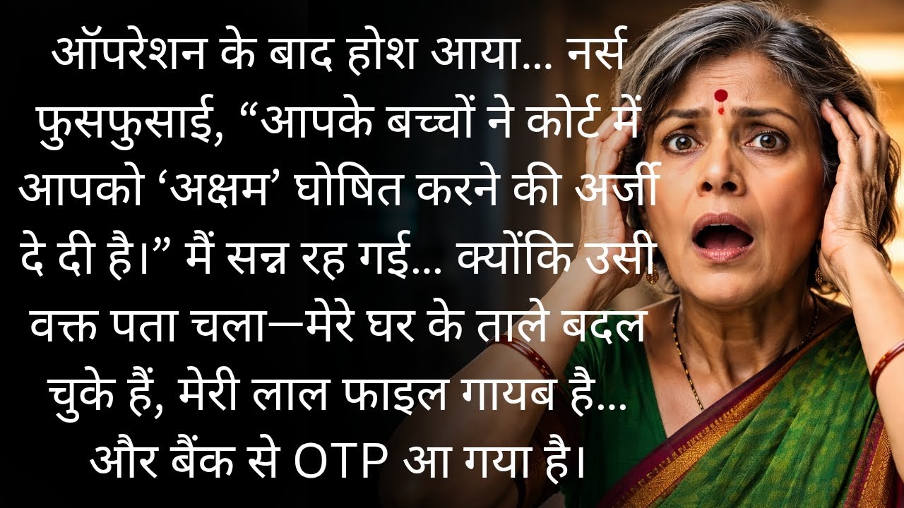 ऑपरेशन टेबल पर थी… मेरे बच्चों ने कोर्ट में मुझे “अक्षम” घोषित कर दिया! | Hindi True Life Story